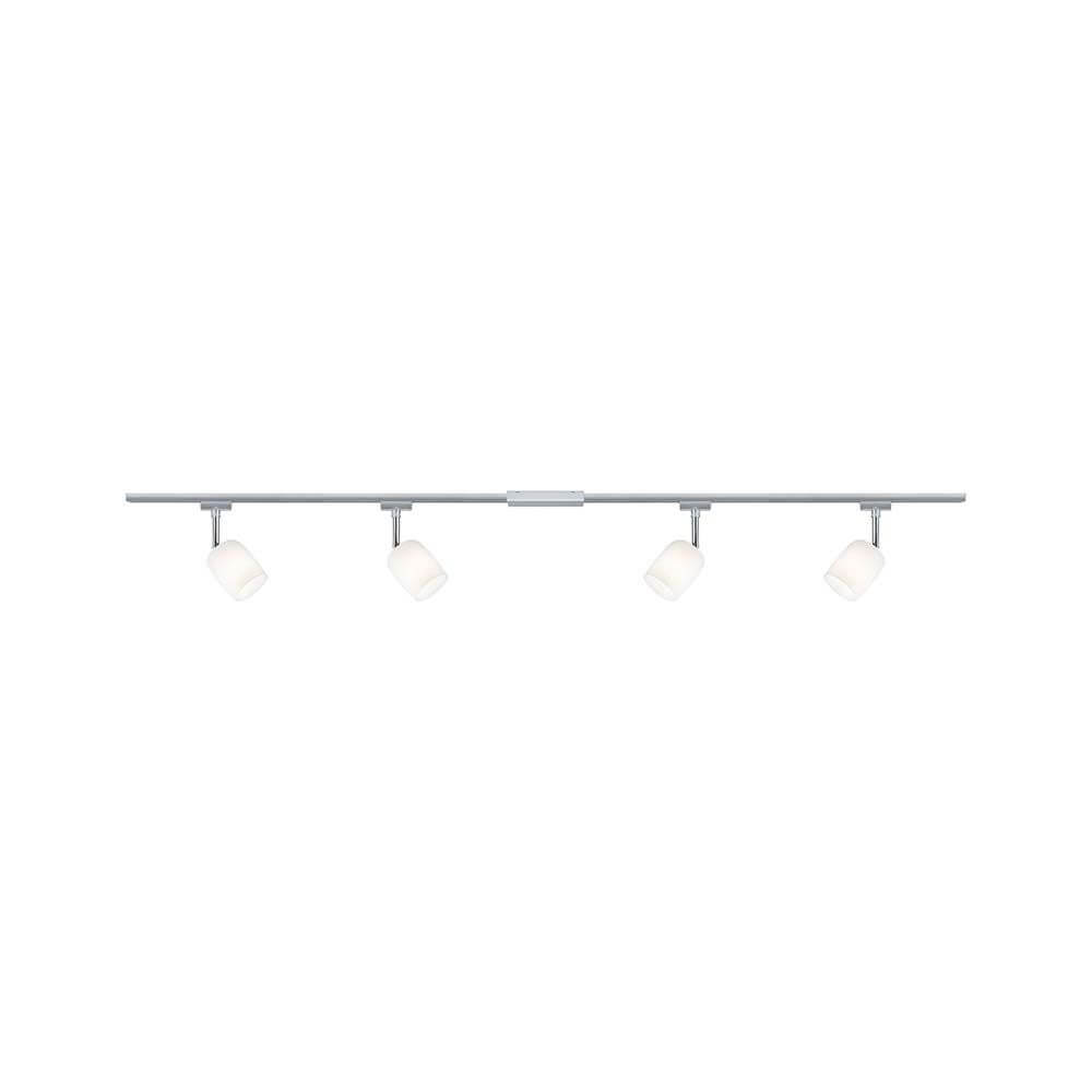 URail Schienensystem-Set Blossom 4-flammig Chrom, Satin mit 4 Spots auf Schiene