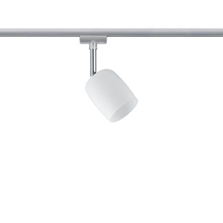 URail Spot Blossom Satin G9 in an elegant design with a white glass shade and G9 base for glare-free light.
