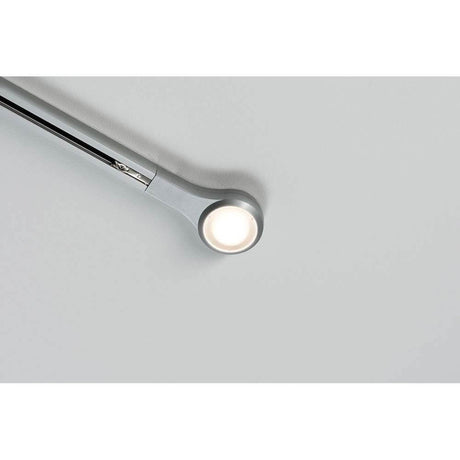 Système URail LED embout de finition 1x5,8W dimmable, monté au plafond, anti-éblouissement et à intensité variable en continu.