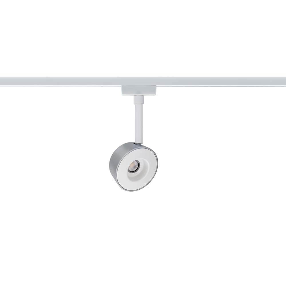 URail Systems Spot Pellet 1x4W Weiß Chrom Dimmbar, eleganter Strahler für blendfreies Licht und dimmbare LED.