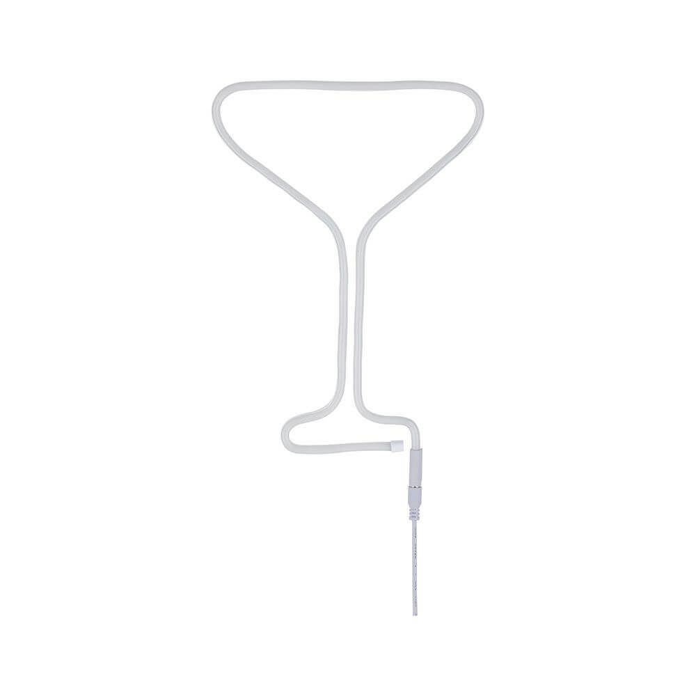 USB-LED Strip Neon Colorflex Blau 1m in geschwungener Form mit USB-Stecker für flexibles Beleuchten.