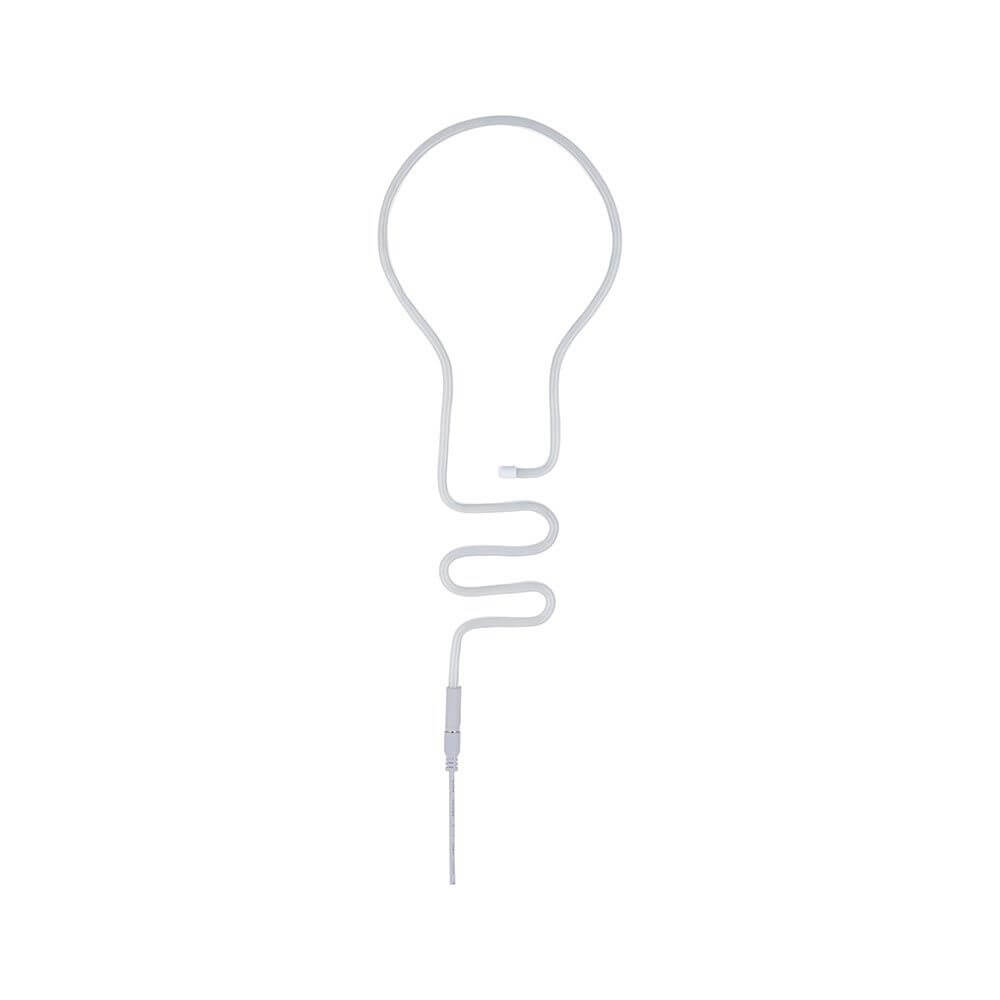 USB-LED Neonlicht Orange 1m, flexibel und gebogen, ideal für Wandmontage und stimmungsvolle Beleuchtung.