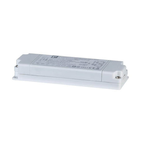 VDE Flat electronic transformer 35-105W 12V 105VA White in a flat design for suspended ceilings.