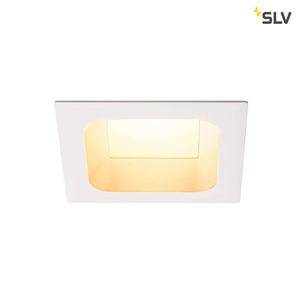 Verlux Einbauleuchte LED 3000K Mattweiß in quadratischer Form, ideal für moderne Beleuchtung.