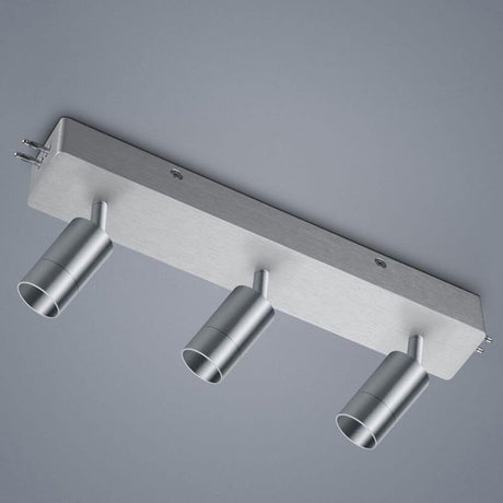 VIGO System module de spot à 3 lumières et boîtier central en alu mat avec trois spots LED pour un design d’éclairage moderne.