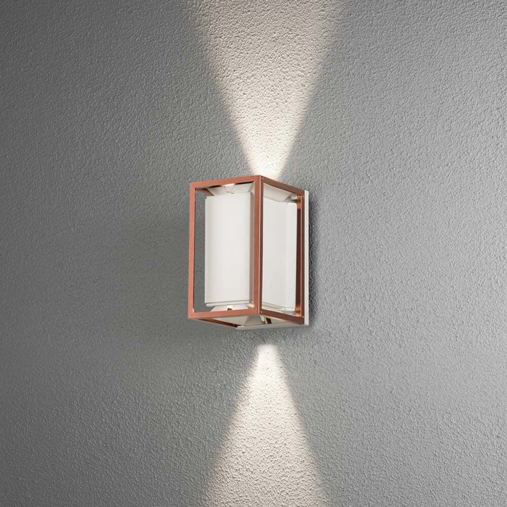 Vale LED Außen Wandleuchte Up & Downlight aus Metall mit verstellbarem Lichtaustritt in zwei Richtungen.
