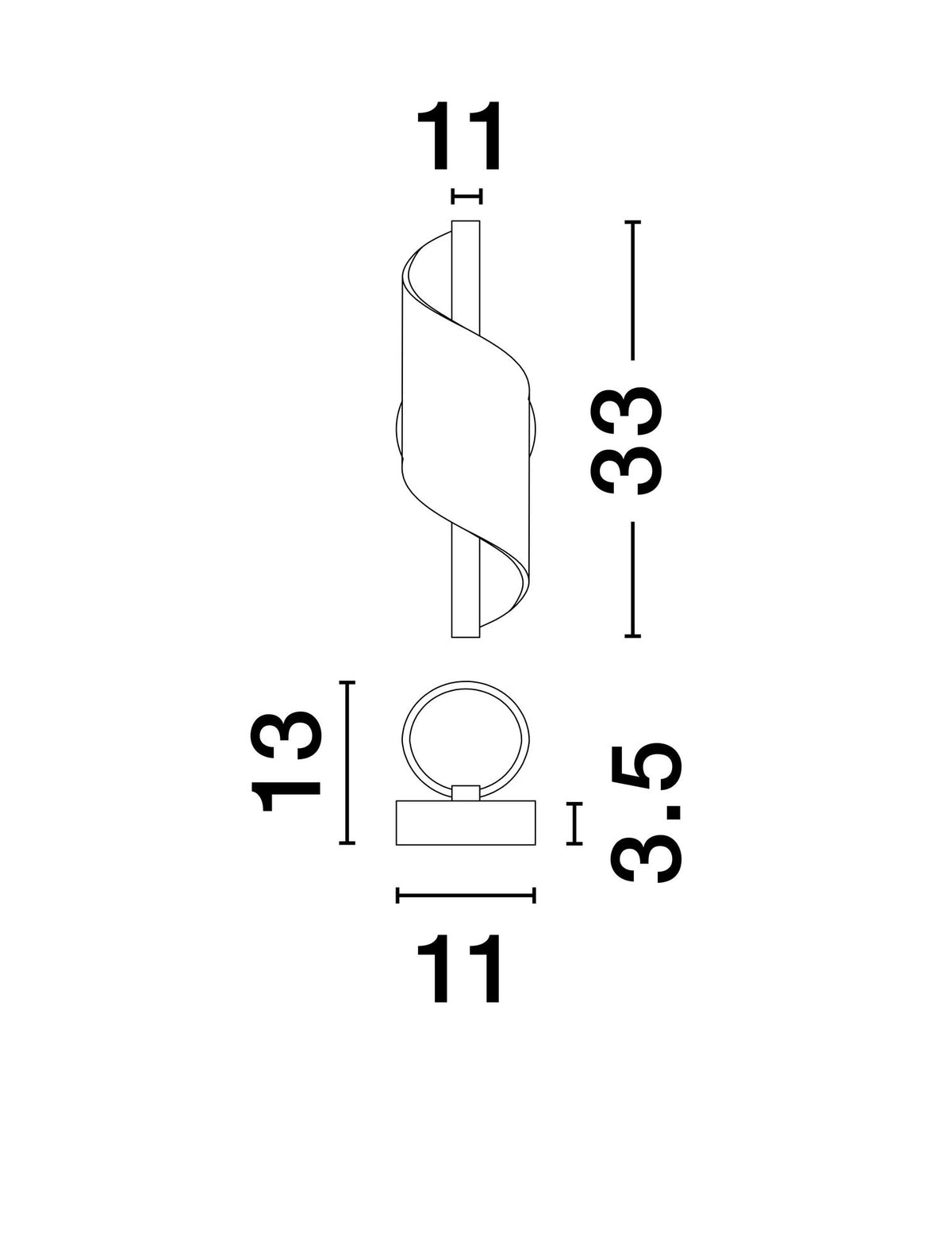 Valentin LED applique 3000K avvolta in oro (8)