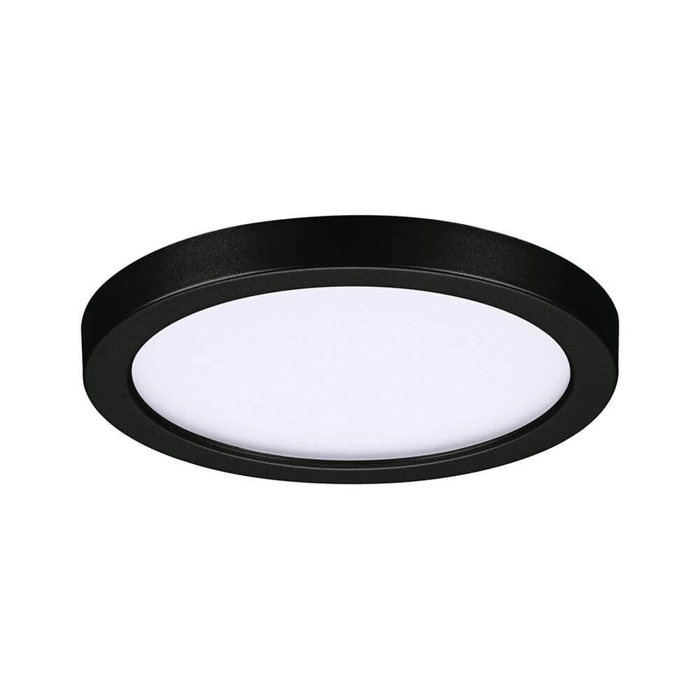 VariFit LED Einbaupanel Areo Panel Rund Schwarz IP44 - Rundes LED Panel mit warmweißem Licht für Raumbeleuchtung