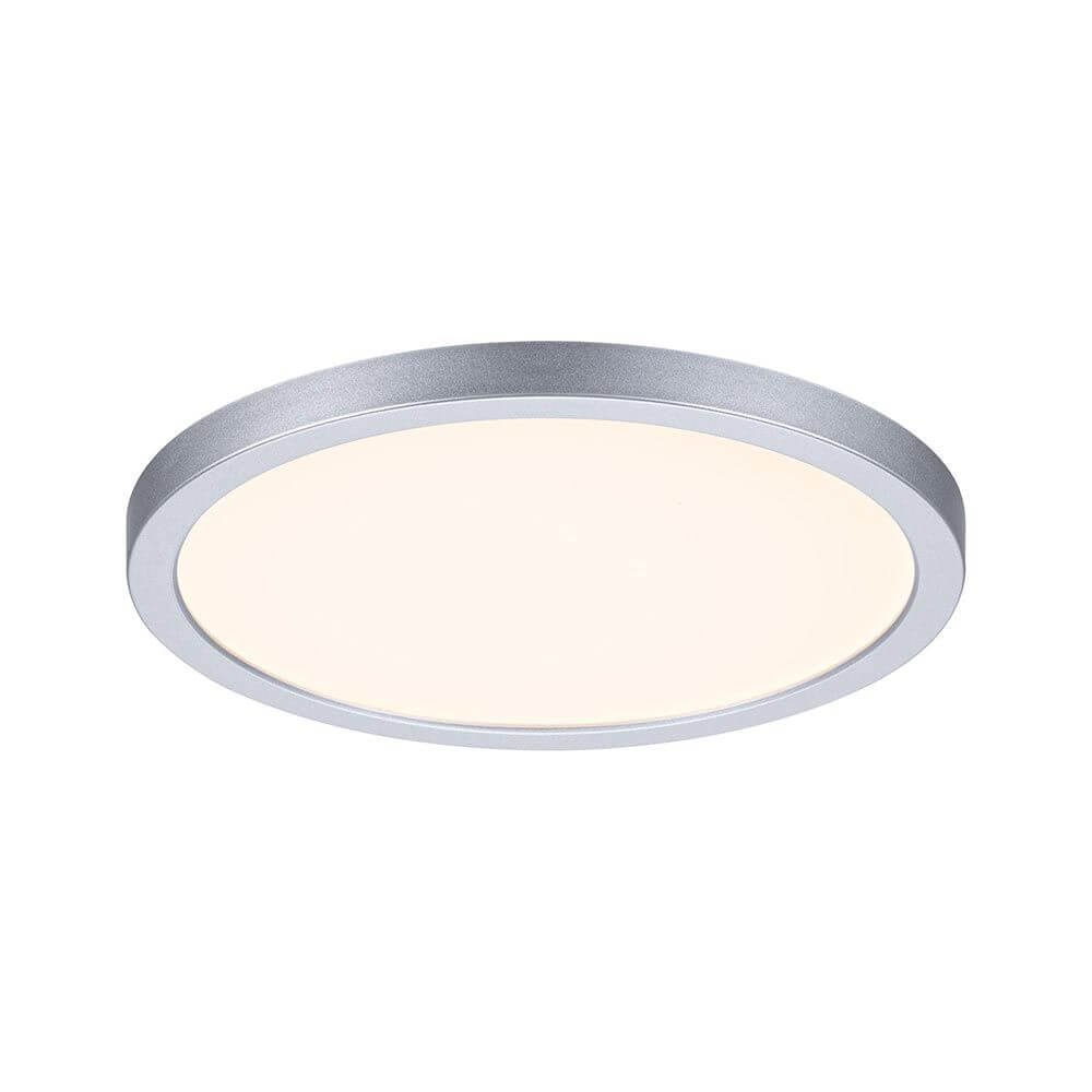 VariFit LED Einbaupanel Areo Rund Ø 17,5cm Chrom-Matt mit warmweißem Licht und flexiblem Einbau.