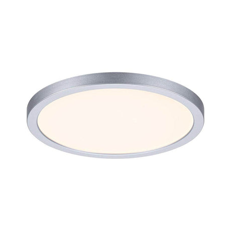 VariFit LED Einbaupanel Areo Rund Ø 17,5cm Chrom-Matt mit warmweißem Licht und flexiblem Einbau.