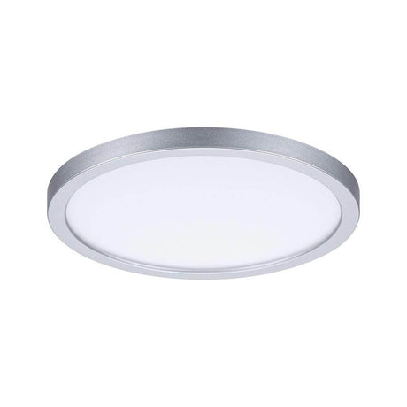 VariFit LED Einbaupanel Areo Rund Ø 17,5cm Chrom-Matt mit warmweißem Licht.