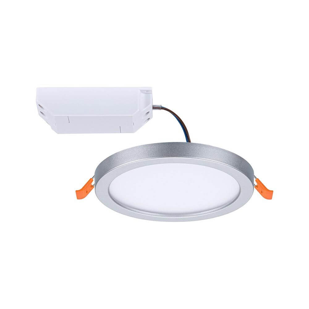 VariFit LED Einbaupanel Areo Rund Chrom-Matt mit flexibler VariFit-Technik für stufenlosen Einbau.