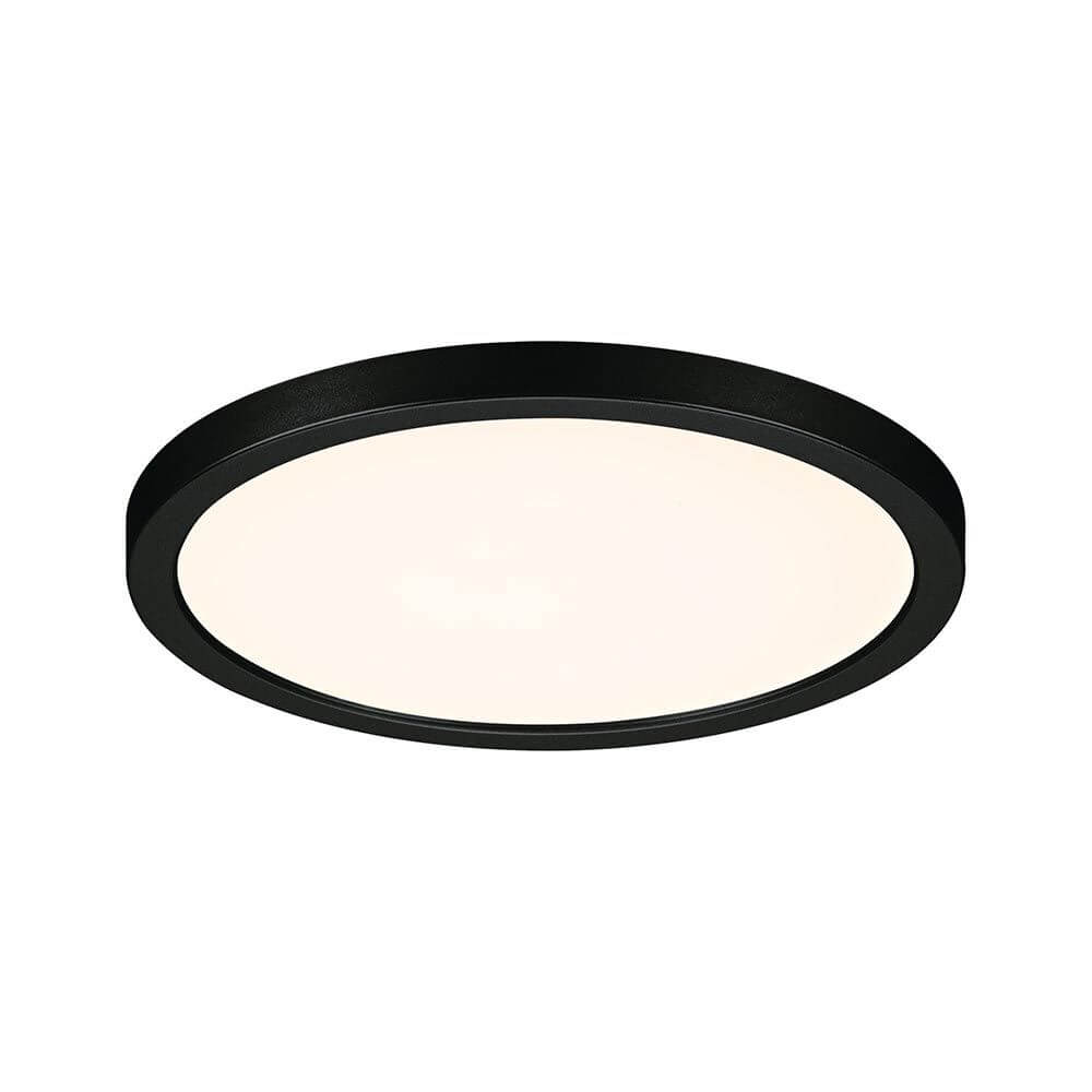 VariFit LED Einbaupanel Areo 3-Step Dimmer Warmweiß in Schwarz mit rundem Design für gleichmäßige Raumausleuchtung.