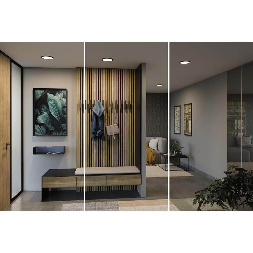 VariFit LED Einbaupanel Areo 3-Step Dimmer Warmweiß in modernem Wohnraum