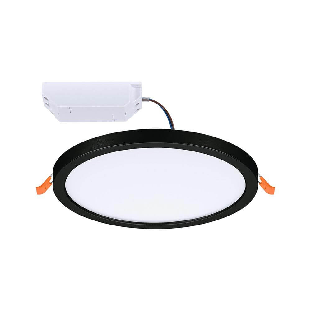 VariFit Areo LED Einbaupanel Schwarz mit 3 Stufen-Dimmer für gleichmäßige Raumausleuchtung.