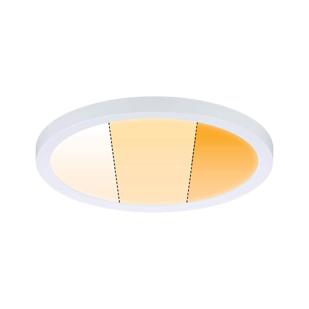 VariFit LED Einbaupanel Dim-to-Warm Areo CCT Weiß-Matt mit wechselbarer Lichtfarbe in rundem Design.