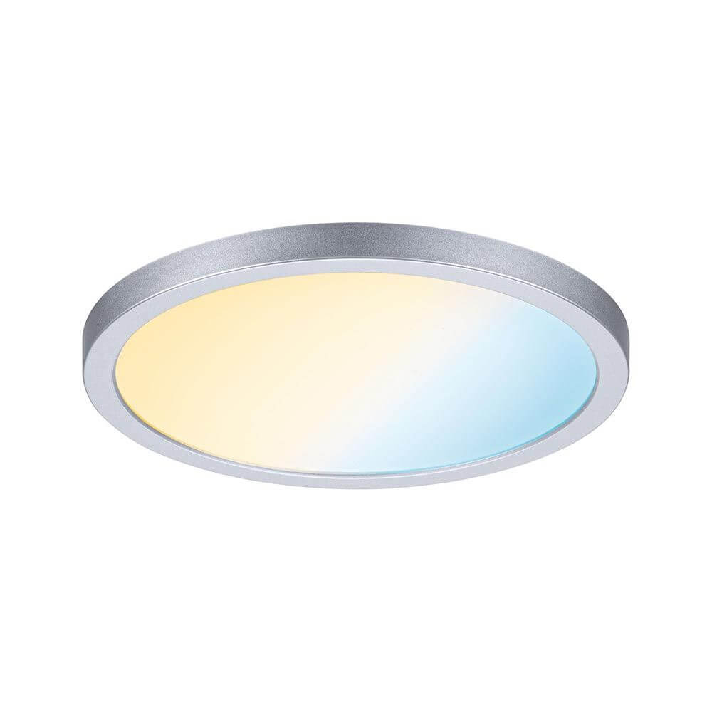 VariFit LED Einbaupanel Smart Home Zigbee Areo 2700-6500K mit runder Form und blendfreiem Licht in Chrom matt
