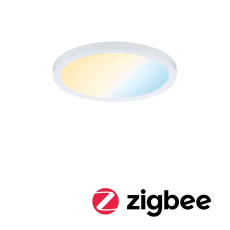 VariFit LED panneau encastré Areo Smart Home Zigbee Dim-to-Warm blanc, panneau encastré rond de 175 mm Tunable White, à intensité variable, blanc