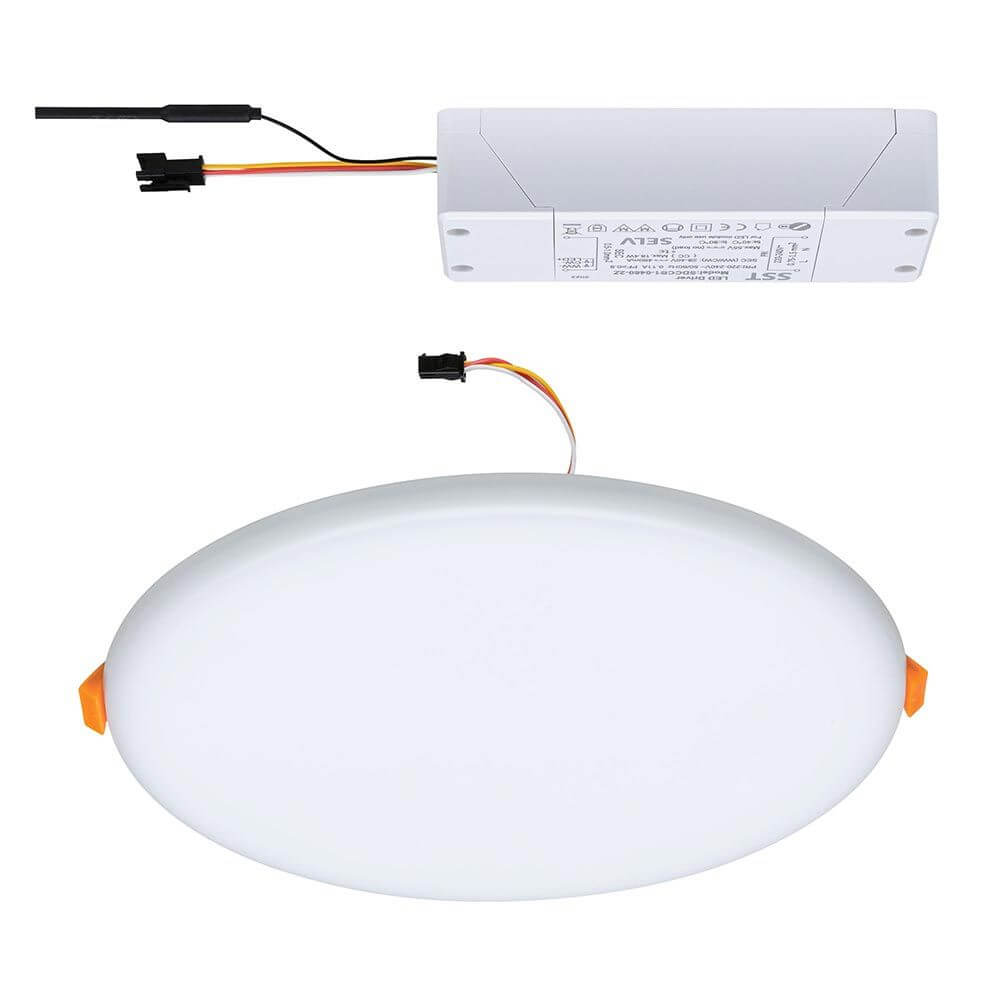 VariFit LED Einbaupanel Smart Home Zigbee Veluna Ø 21,5cm mit schmalem Aufbau und homogenen Lichtfläche