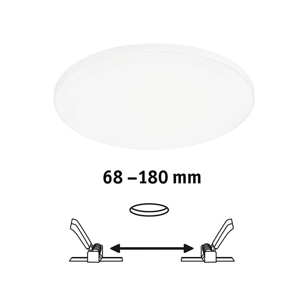 VariFit LED Einbaupanel Veluna Edge Dimmbar IP44 mit einstellbaren Klemmfedern von 68 bis 180 mm.