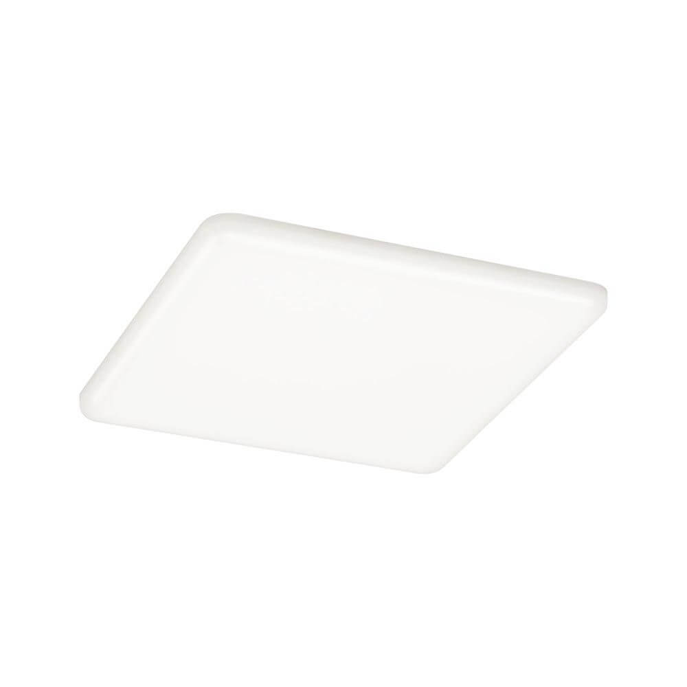 VariFit Veluna LED Einbaupanel mit 3-Stufen-Dimmer Eckig Satiniert in weißer Farbe.