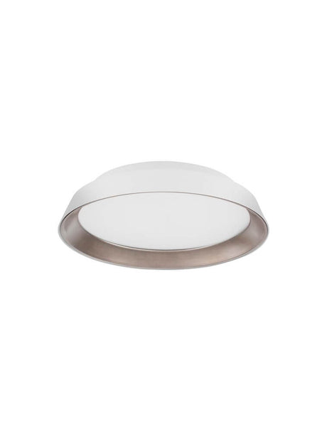 Vela LED Deckenleuchte Ø 45cm 3000K in modernem Design mit weißer und kaffeebrauner Oberfläche.