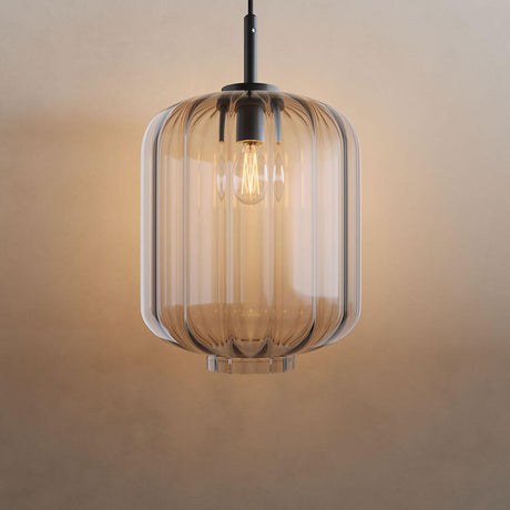 s.luce Velo sospensione in vetro 150cm nero