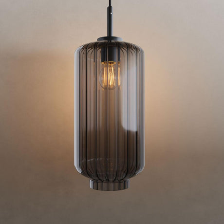 s.luce Velo sospensione in vetro 150cm nero
