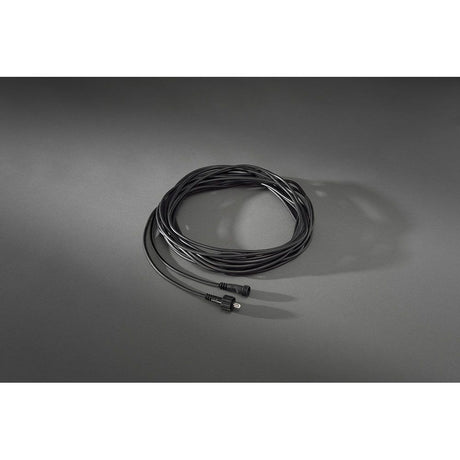Extension cable for LED beer garden string lights, 10 metres, black outdoor cable(IP44) for garden lighting.