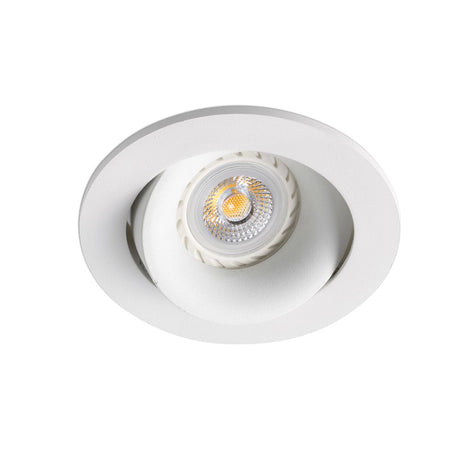 Lampe encastrable orientable ARGÓN GU10 blanc au design moderne avec une lampe LED de haute qualité.