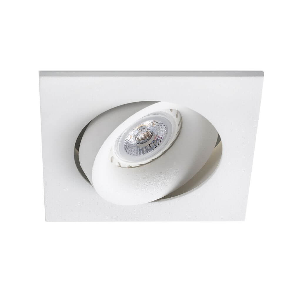 Verstellbare Einbauleuchte ARGÓN GU10 Weiß - moderne, drehbare Deckenlampe in Weiß für vielseitige Beleuchtung.