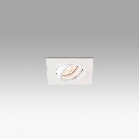 Adjustable recessed light RADÓN square GU10 White in a modern design, ideal for atmospheric indoor lighting.