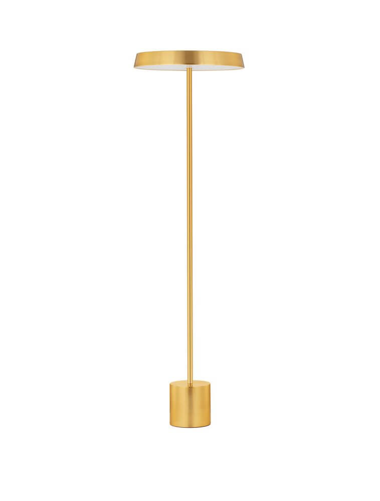 Vetro LED Stehlampe H 136cm Ø 40cm 3000K in elegantem Gold-Design für modernes Wohnen.