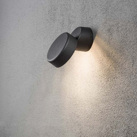 Vicenza LED Applique da esterno 230lm, 3000K Nera, montata a muro in acrilico.