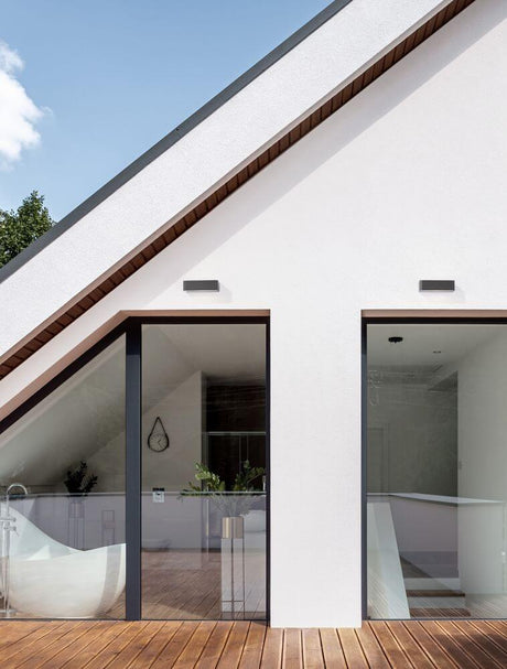 Videno LED Außenwandleuchte 3000K Anthrazit IP65 moderne Fassadenleuchte für Außenbereiche