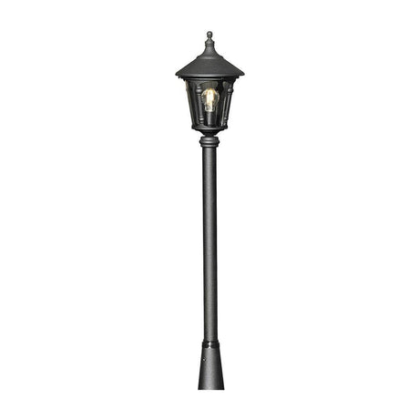 Tête de luminaire Virgo Mastleuchte noire, verre acrylique fumé - tête de luminaire élégante en noir avec verre acrylique
