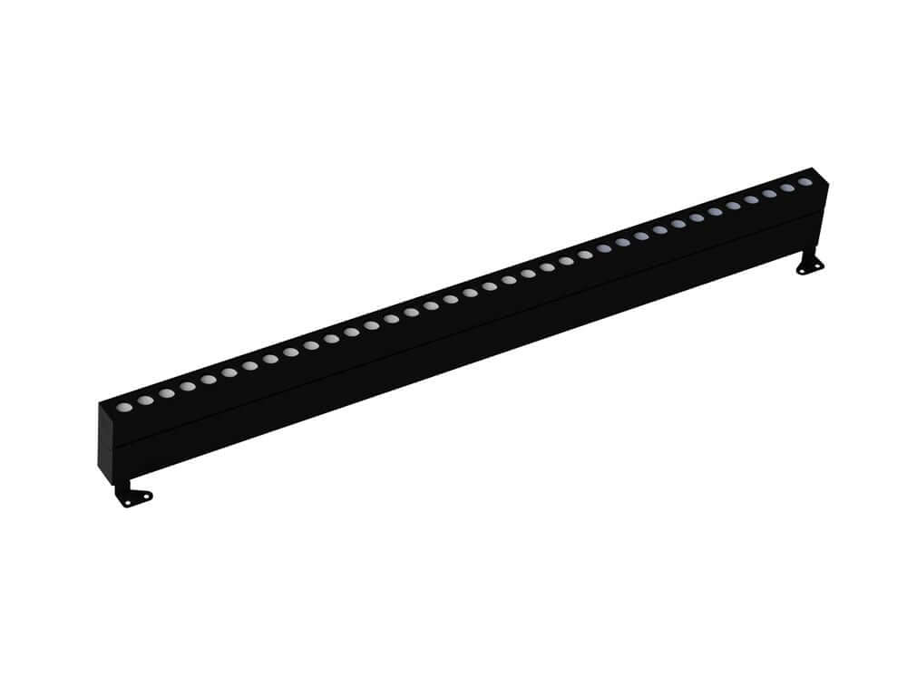 Wall Washer LED Außenwandstrahler 100cm 3000K Chip Cree Schwarz IP67 in Schwarz mit gleichmäßiger Lichtverteilung.