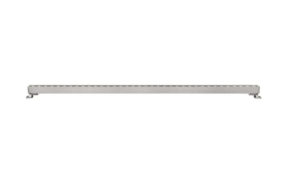 Wall Washer LED Außenwandstrahler 100cm 3000K Winkel Drehbar Nickel IP67 auf weißem Hintergrund