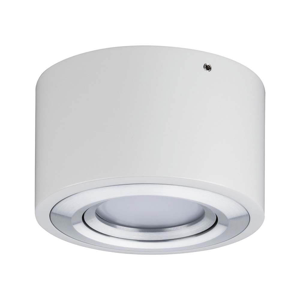 Wandleuchte Argun LED 1x4,8W Weiß Alu-Gebürstet mit dimmbaren Spots und modernem Design.