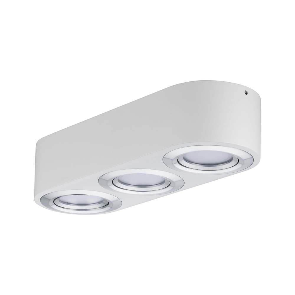 Wandleuchte Argun LED 3x4,8W Weiß Alu-Gebürstet mit drei dimmbaren Spots und modernem Design.