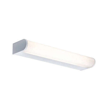 Arneb wall light IP44 LED 1x9W White aluminum acrylic – modern bathroom lighting with satin acrylic cover.