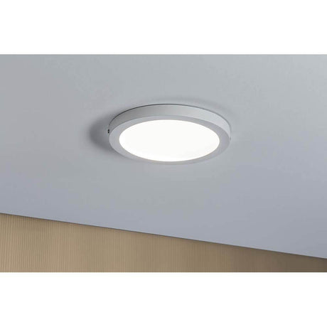 Atria wall light LED-panel 220mm 15W 4000K white mounted on the ceiling with even light.