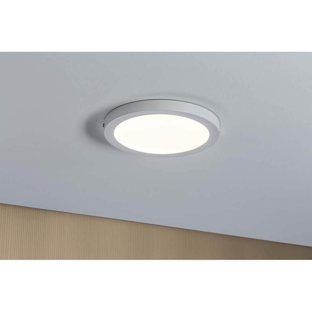 Wandleuchte Atria LED-Panel 220mm 18,5W Weiß, flache Deckenleuchte mit warmweißem Licht und stufenloser Helligkeit.