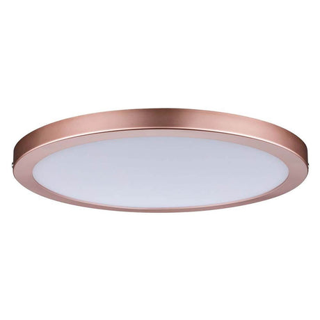 Wandleuchte Atria LED-Panel 300mm 22W Rosegold mit flachem Design und warmweißem Licht.