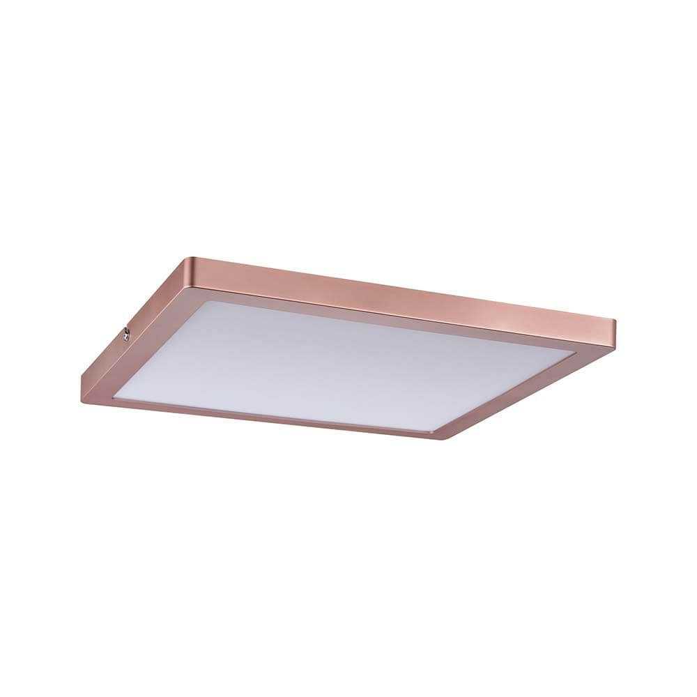Wandleuchte Atria LED-Panel 300x300mm 20W 4000K Rosegold matt mit flachem Design für gleichmäßige Raumausleuchtung.
