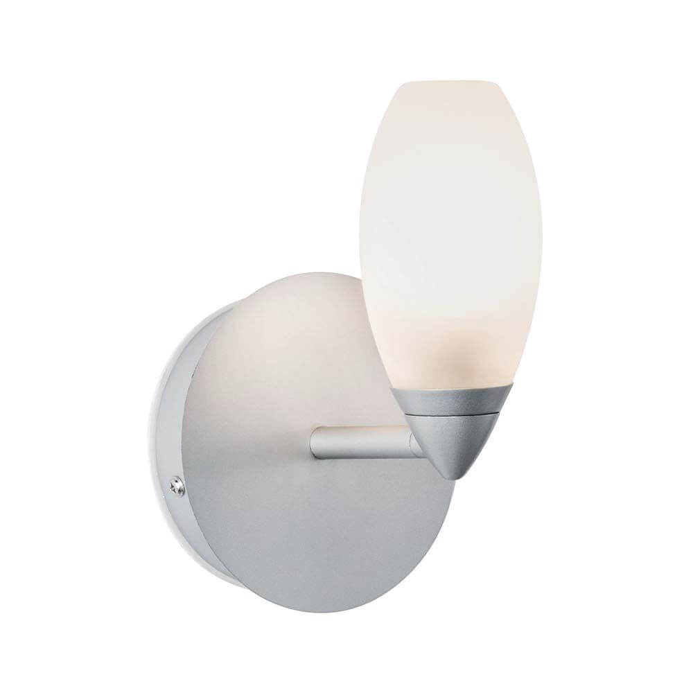 Wandleuchte Carina WL IP44 max. 28W G9 Satin Glas mit satiniertem Glasschirm und Spritzwasserschutz