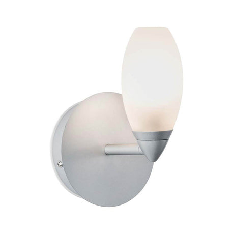 Wandleuchte Carina WL IP44 max. 28W G9 Satin Glas mit satiniertem Glasschirm und Spritzwasserschutz