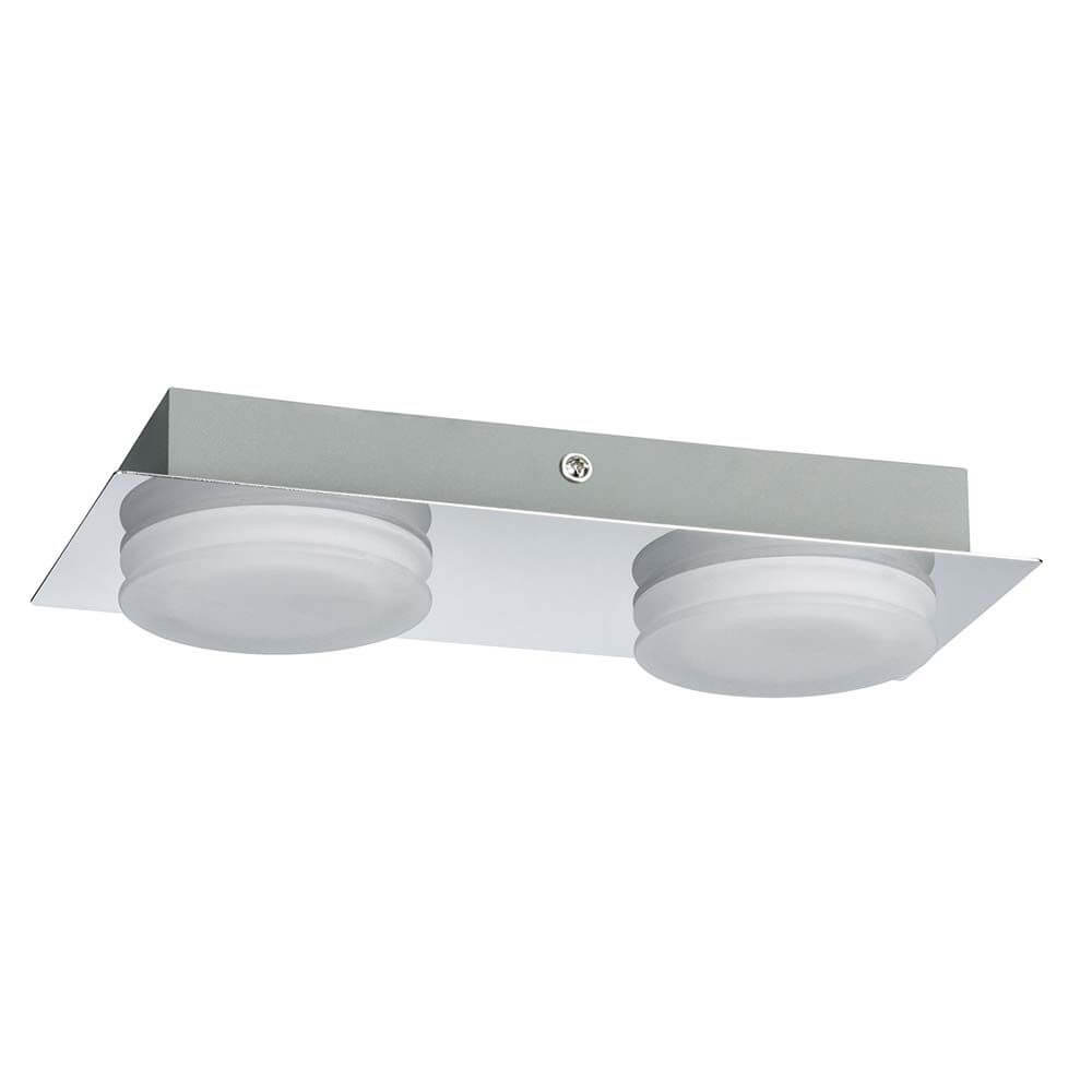 Wandleuchte Doradus IP23 LED 2x5W Chrom mit gleichmäßiger und blendfreier Beleuchtung für modernes Bad.