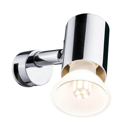 Wandleuchte Mintaka max 1x20W GU10 Chrom mit verstellbarem Spotkopf für optimale Spiegelausleuchtung