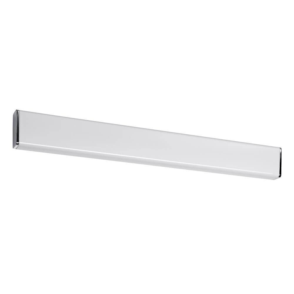 Wandleuchte Nembus IP44 LED 9W 600mm Chrom Weiß Acryl mit zeitloser Eleganz und Spritzwasserschutz.